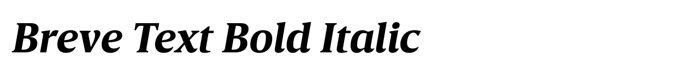 Breve Text Bold Italic